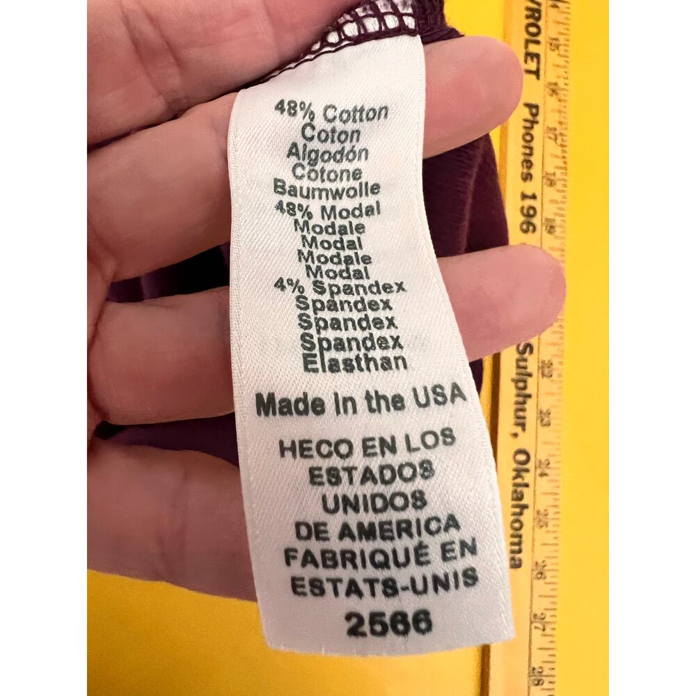 Michael Stars Halley Ribbed Tank Top with Ruching Ruby Women's Size Medium NWOT - Picture 6 of 8